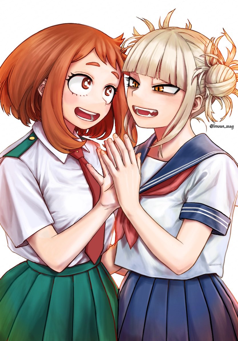uraraka ochaco and toga himiko (boku no hero academia) drawn by imoan_atag