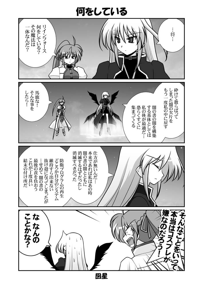 signum and reinforce (lyrical nanoha and 3 more) drawn by mikage_takashi