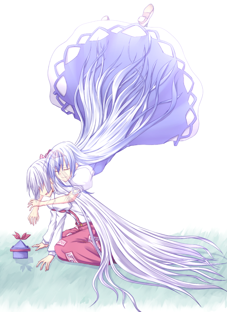 fujiwara no mokou and kamishirasawa keine (touhou) drawn by oukawa_yuu