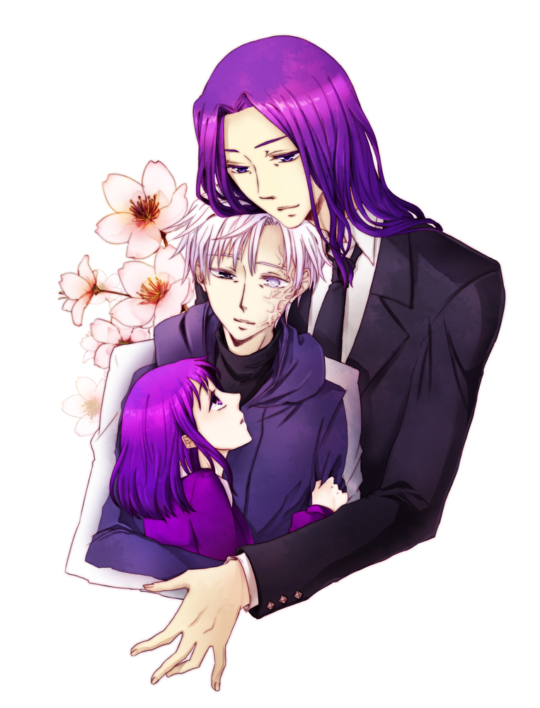 matou sakura, matou kariya, and lancelot (fate and 1 more) drawn by mitarashio