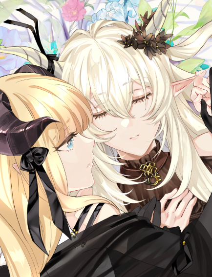 nightingale and shining (arknights and 1 more) drawn by mosuke