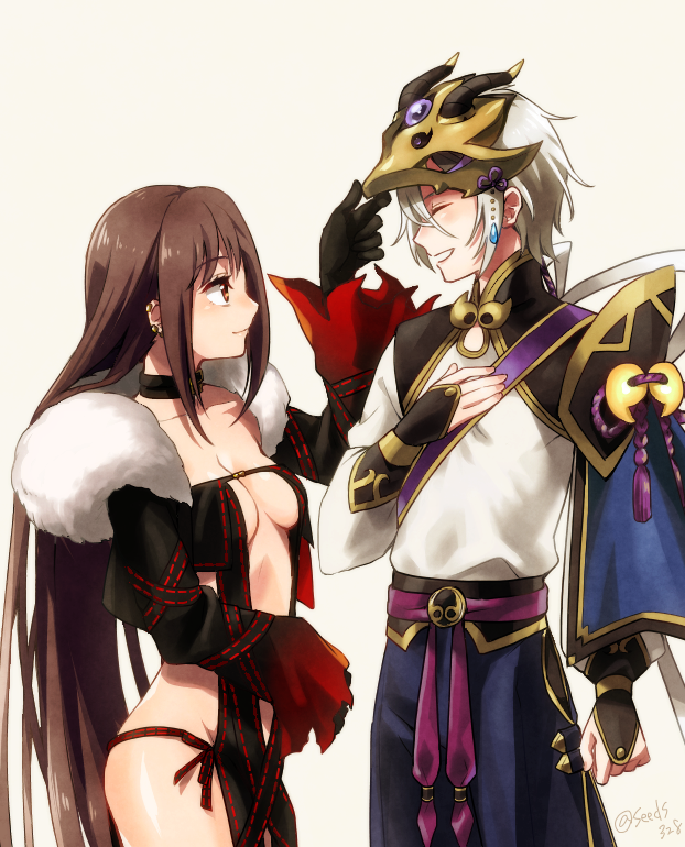 yu mei-ren and prince of lan ling (fate and 1 more) drawn by 