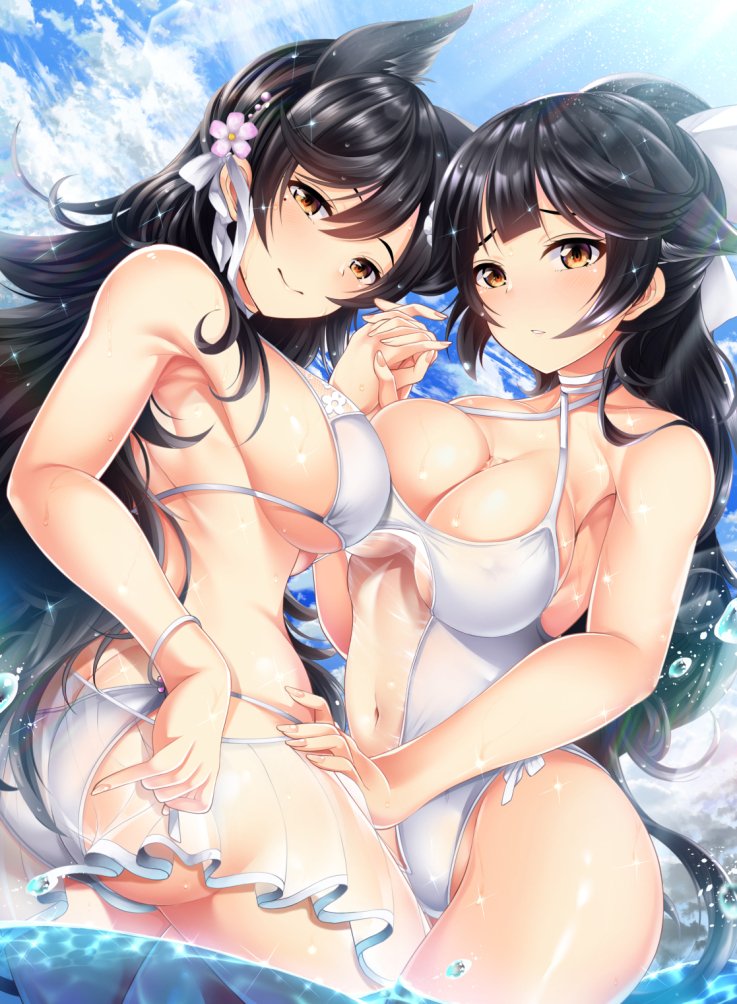 atago and takao (azur lane) drawn by garana