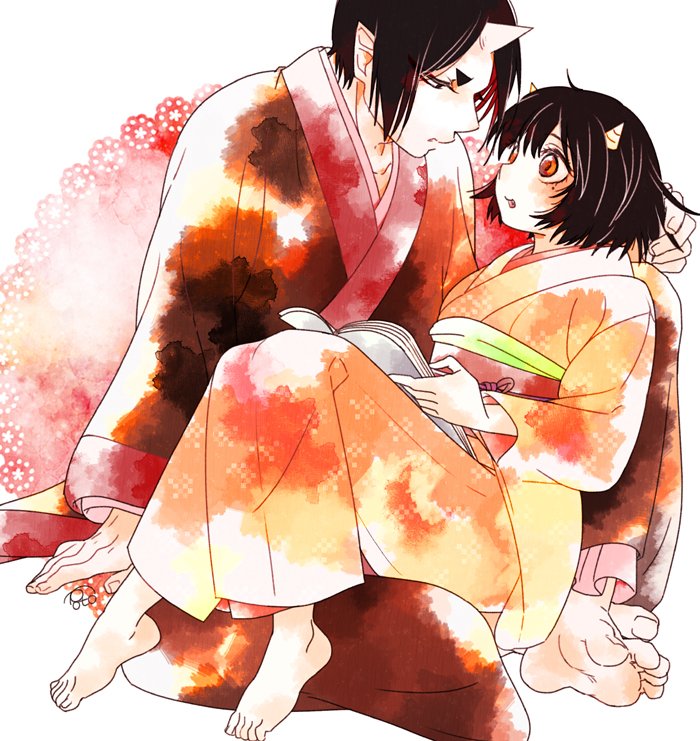 hoozuki and peach maki (hoozuki no reitetsu) drawn by e-0057