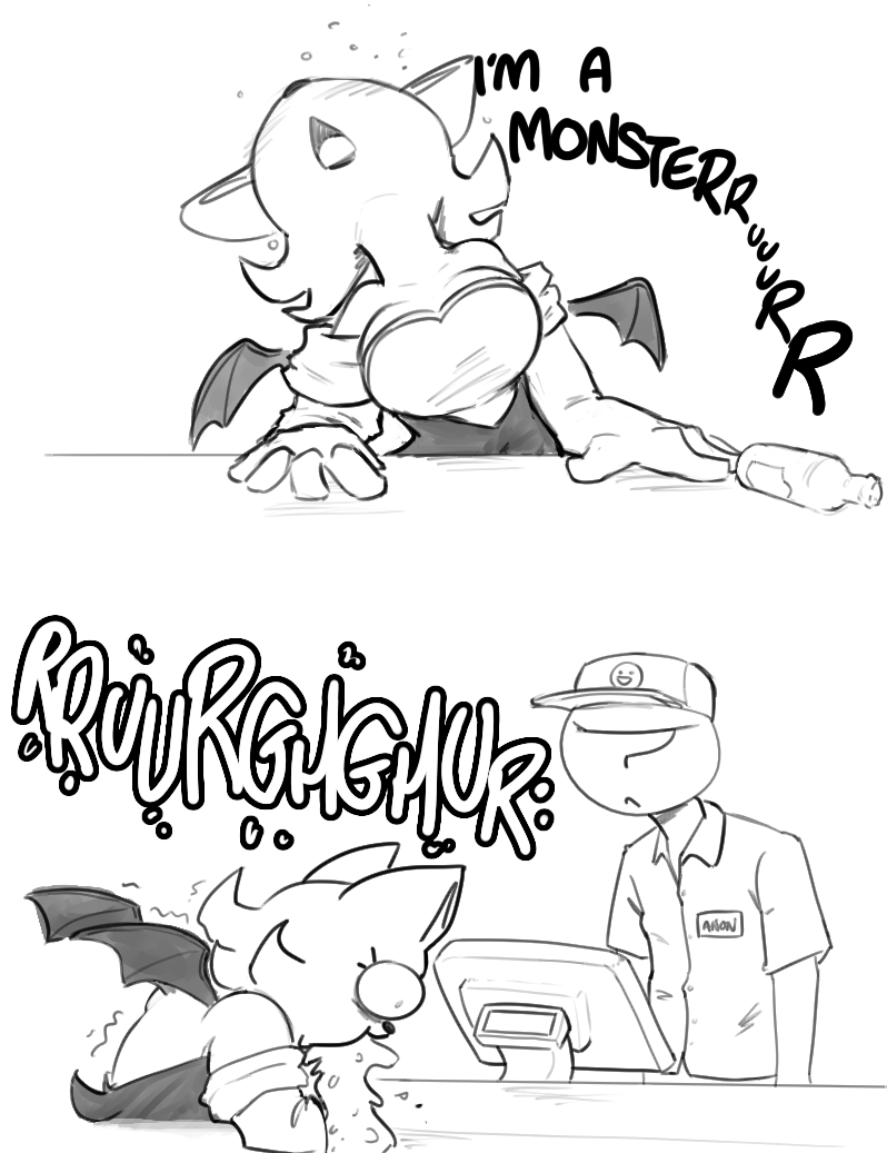 rouge the bat and anonymous (sonic) drawn by shoutingisfun