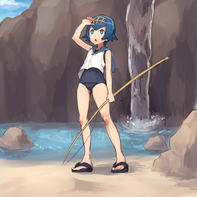 lana (pokemon and 1 more) drawn by chorefuji