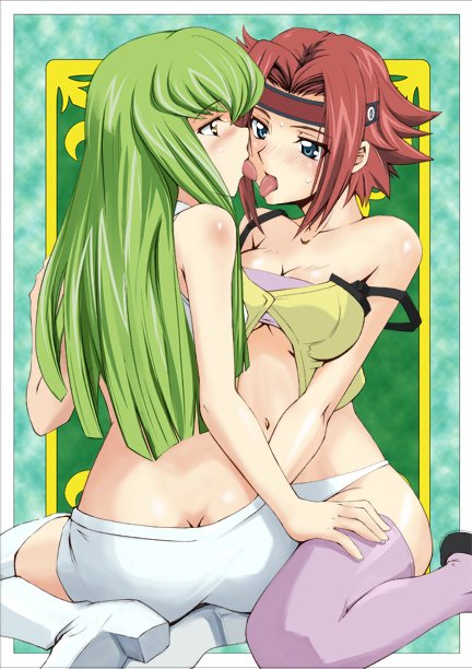 c.c. and kouzuki kallen (code geass) drawn by mutsuki_ginji