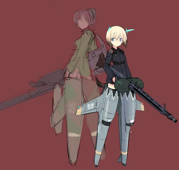 erica hartmann and gertrud barkhorn (world witches series and 1 more) drawn by shimada_fumikane