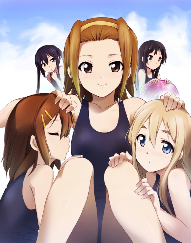 akiyama mio, nakano azusa, hirasawa yui, tainaka ritsu, and kotobuki tsumugi (k-on!) drawn by kaiga