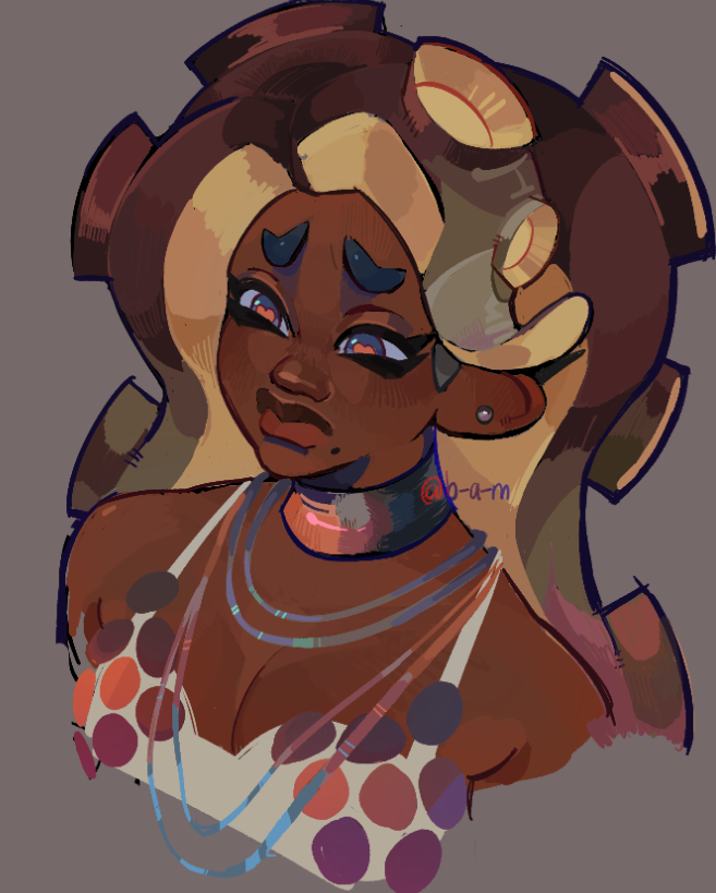 marina (splatoon and 1 more) drawn by b-a-m