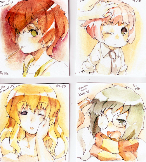 satou lilly, tezuka rin, and setou kenji (katawa shoujo) drawn by ge-b