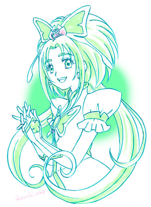 akimoto komachi and cure mint (precure and 2 more) drawn by daracchi_max
