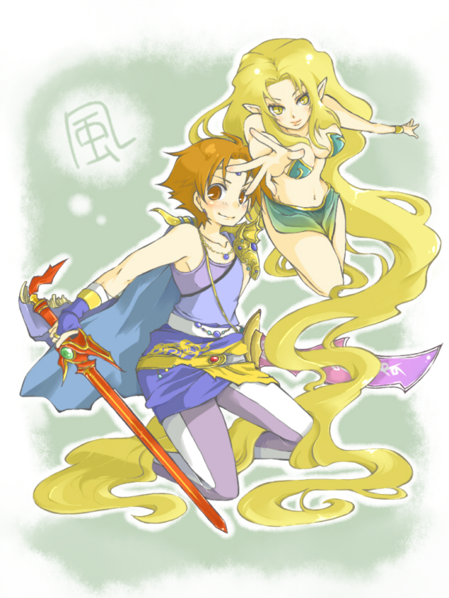 bartz klauser and barbariccia (final fantasy and 3 more) drawn by necoya3
