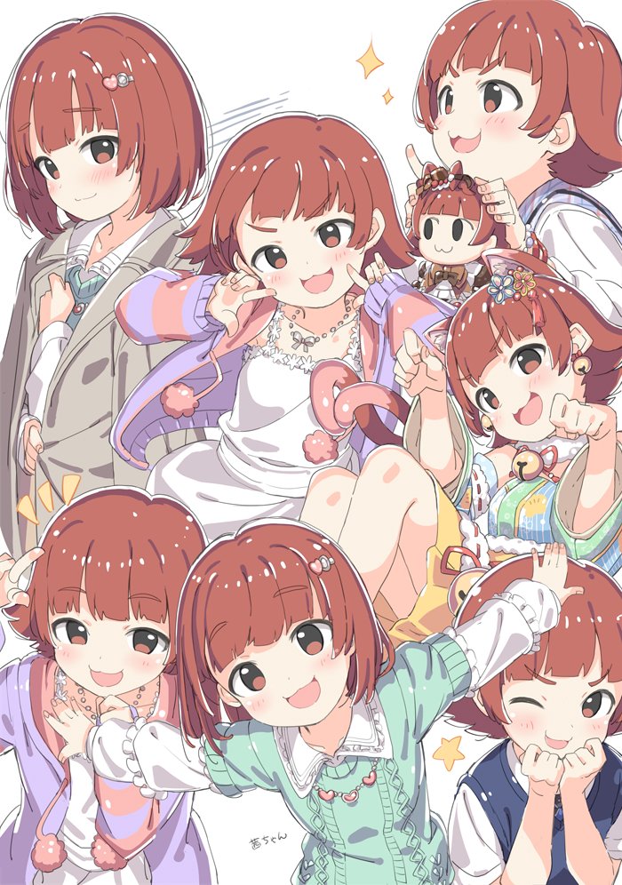 nonohara akane (idolmaster and 1 more) drawn by kuresuku_(lessons)