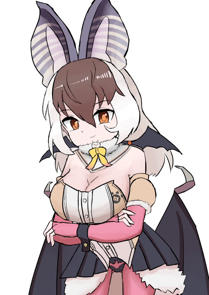 brown long-eared bat (kemono friends and 1 more) drawn by wellwich