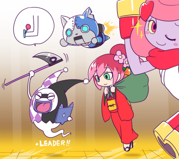 whisper, tsubakihime, motemacool, robonyan f-gata, and whisbaba (youkai watch) drawn by nollety