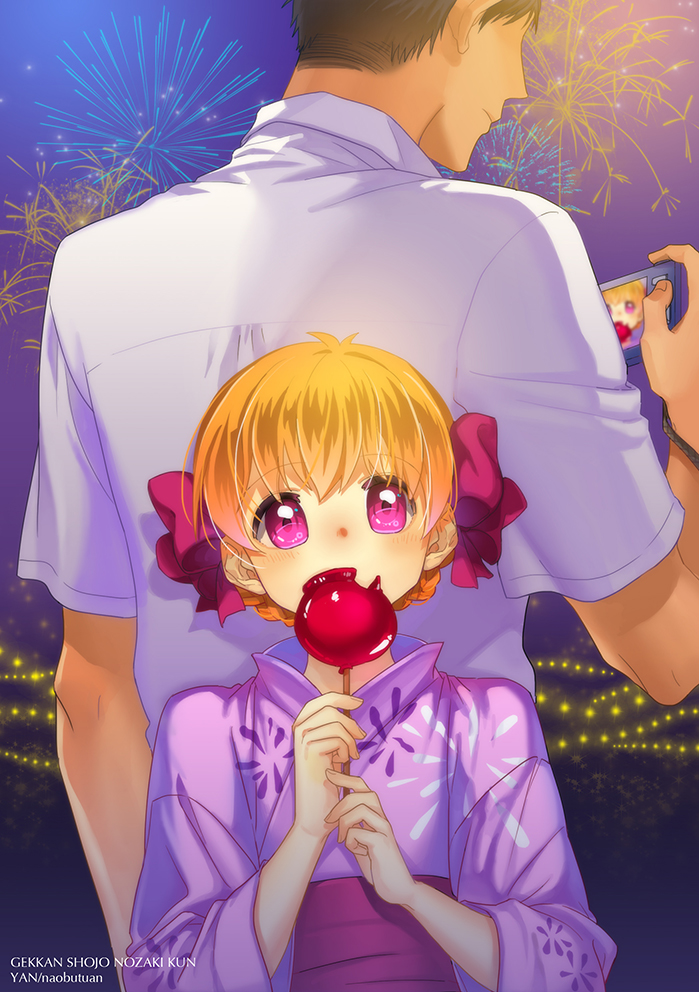 sakura chiyo and nozaki umetarou (gekkan shoujo nozaki-kun) drawn by amelie999