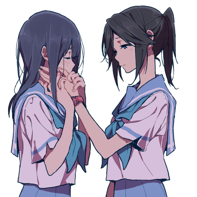 yoroizuka mizore and kasaki nozomi (hibike! euphonium and 1 more) drawn by ree_(re-19)