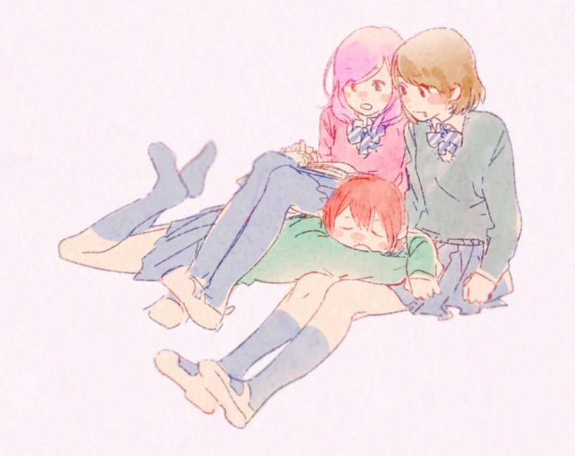 nishikino maki, hoshizora rin, and koizumi hanayo (love live! and 1 more) drawn by tamagogogo