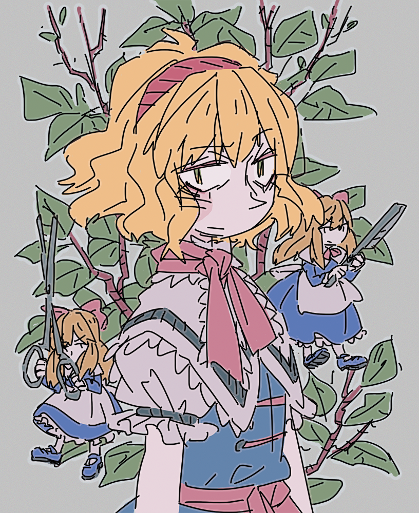 alice margatroid and shanghai doll (touhou) drawn by smr03