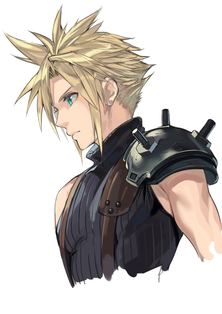 cloud strife (final fantasy and 2 more) drawn by ikuchan_kaoru