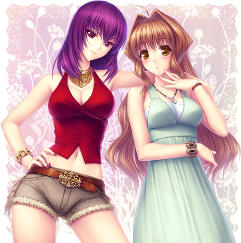 jinguuji marimo and kouzuki yuuko (muv-luv and 1 more) drawn by sayori_(neko_works)