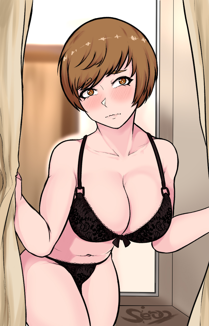 satonaka chie (persona and 1 more) drawn by sieroo