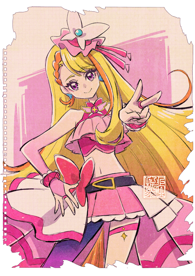 hijiri ageha and cure butterfly (precure and 1 more) drawn by kamikita_futago