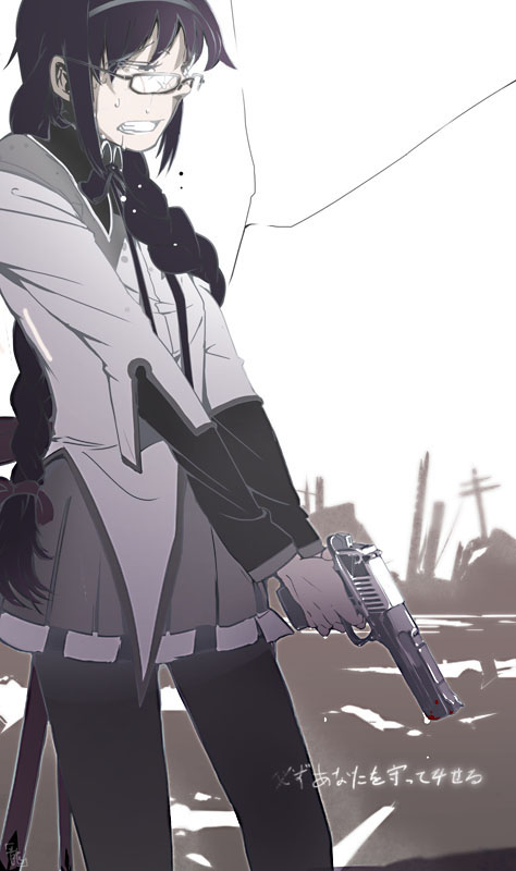 akemi homura (mahou shoujo madoka magica) drawn by chuc