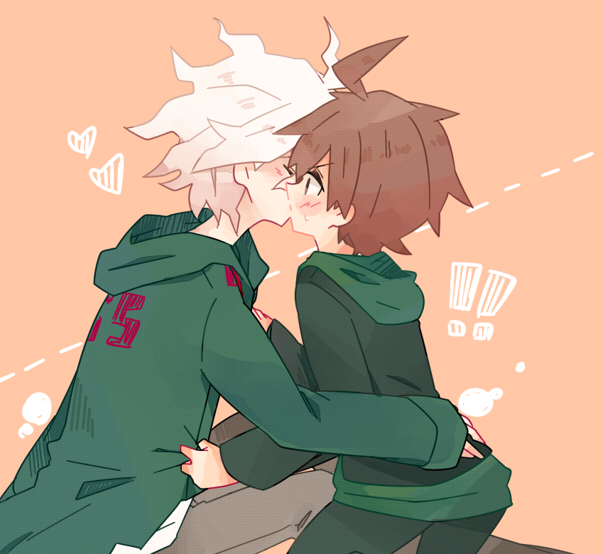 komaeda nagito and naegi makoto (danganronpa and 1 more) drawn by zoo_min