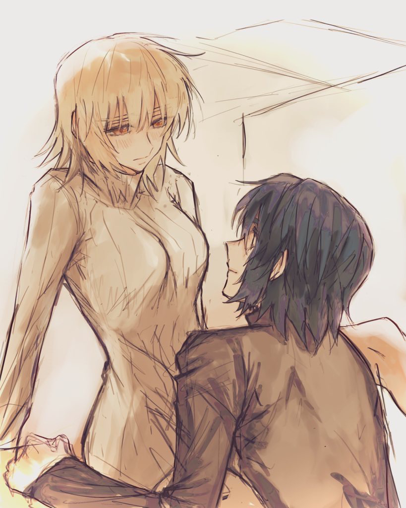 cagalli yula athha and athrun zala (gundam and 1 more) drawn by she_(morianosu)