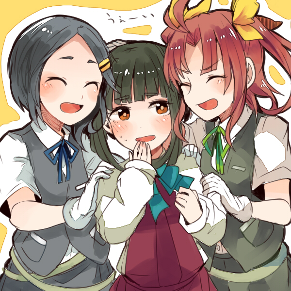 kagerou, kuroshio, and takanami (kantai collection) drawn by itomugi-kun
