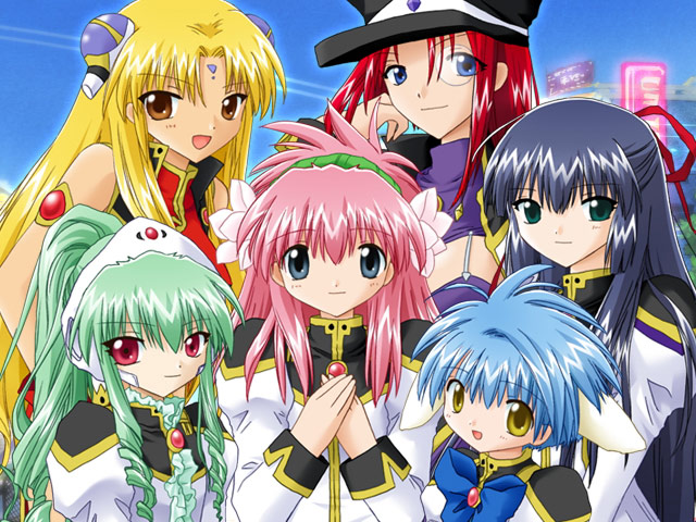 milfeulle sakuraba, mint blancmanche, ranpha franboise, forte stollen, vanilla h, and 1 more (galaxy angel) drawn by kanan