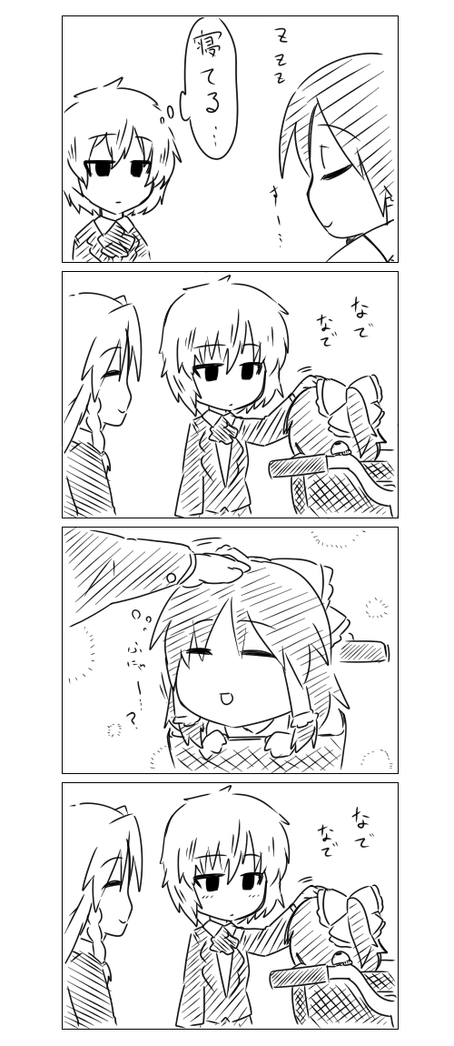 hakurei reimu, remilia scarlet, and hong meiling (touhou) drawn by jeno