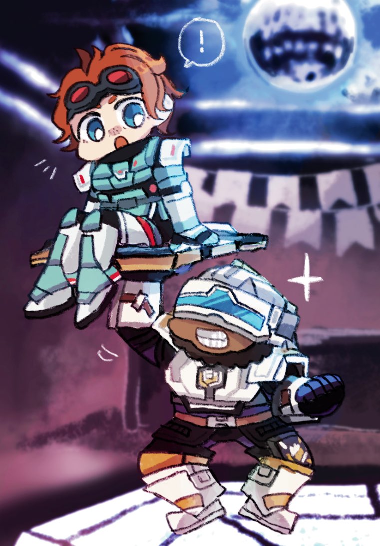 horizon and newcastle (apex legends) drawn by andonkurage