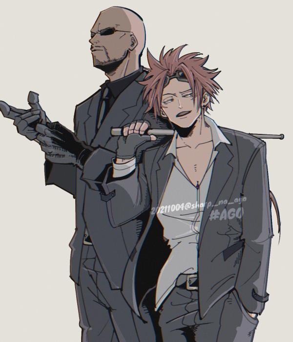 reno and rude (final fantasy and 2 more) drawn by sharp_na_ago