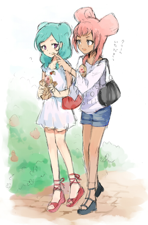 beta and orca (inazuma eleven and 2 more) drawn by barufoa