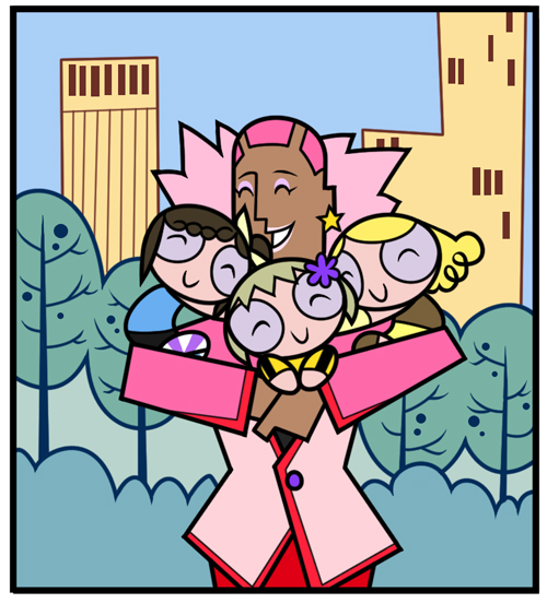 huang pao-lin, karina lyle, buttercup, blossom, nathan seymour, and 3 more (tiger & bunny and 1 more) drawn by mo_nyo