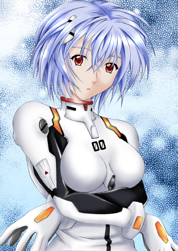 ayanami rei (neon genesis evangelion) drawn by fujishiro_seiki