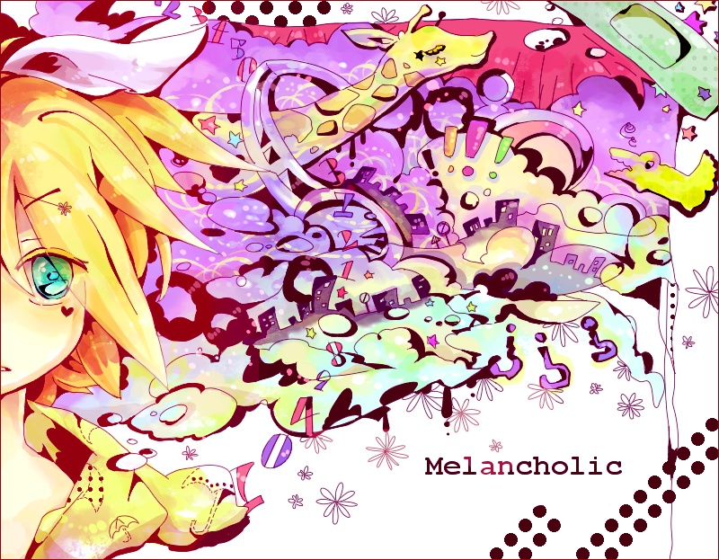 kagamine rin (vocaloid and 1 more) drawn by ameyashii