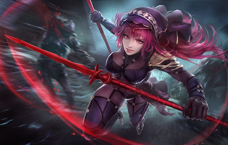 scathach (fate and 1 more) drawn by cglas