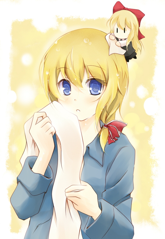 alice margatroid and shanghai doll (touhou) drawn by faech