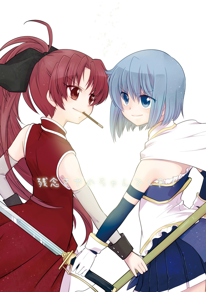 miki sayaka and sakura kyoko (mahou shoujo madoka magica) drawn by hina-uta