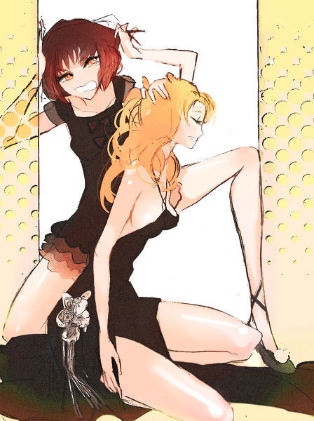 oginome ringo and tokikago yuri (mawaru penguindrum) drawn by anasta