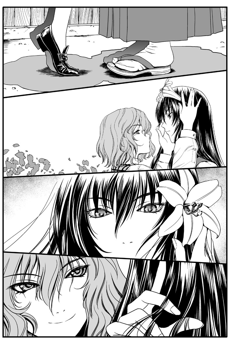 kazami yuuka and sendai hakurei no miko (original and 2 more) drawn by 774_(seven_seven)