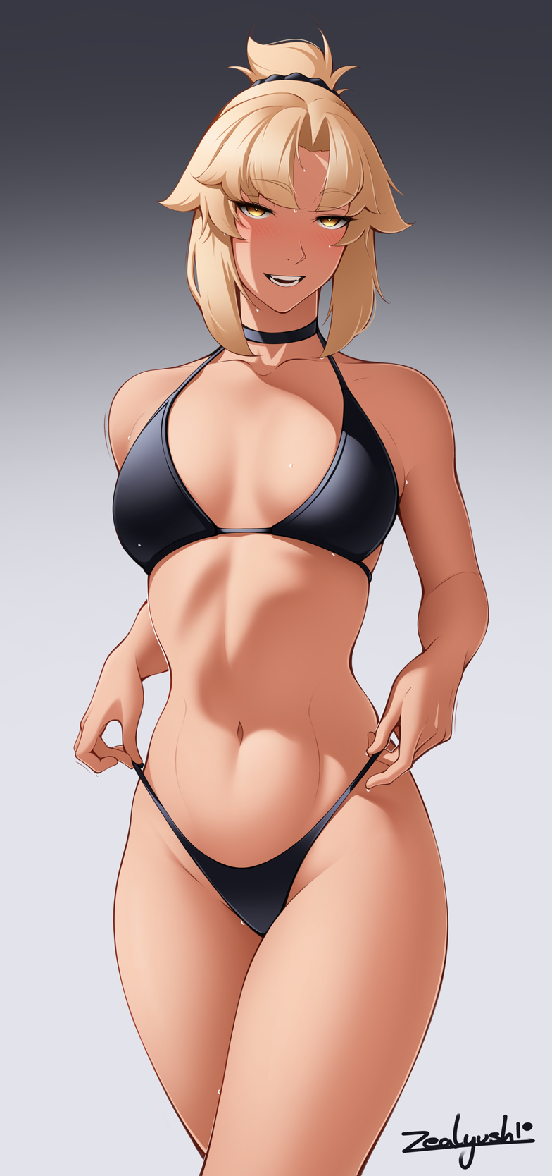 mordred (fate and 1 more) drawn by zealyush