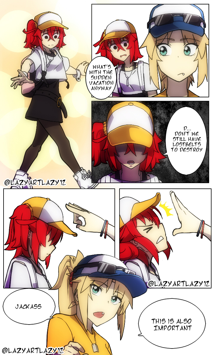 fujimaru ritsuka and mordred (fate and 1 more) drawn by lazyartlazy12 and tyrnickleback