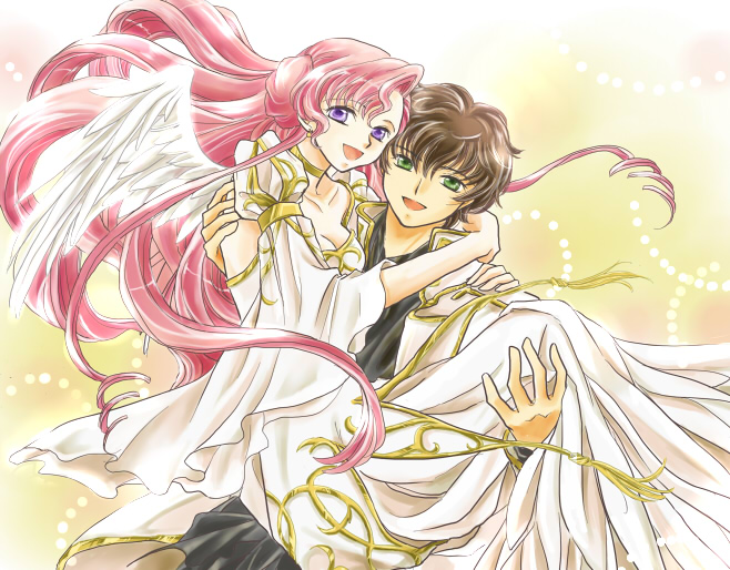 kururugi suzaku and euphemia li britannia (code geass) drawn by pesu