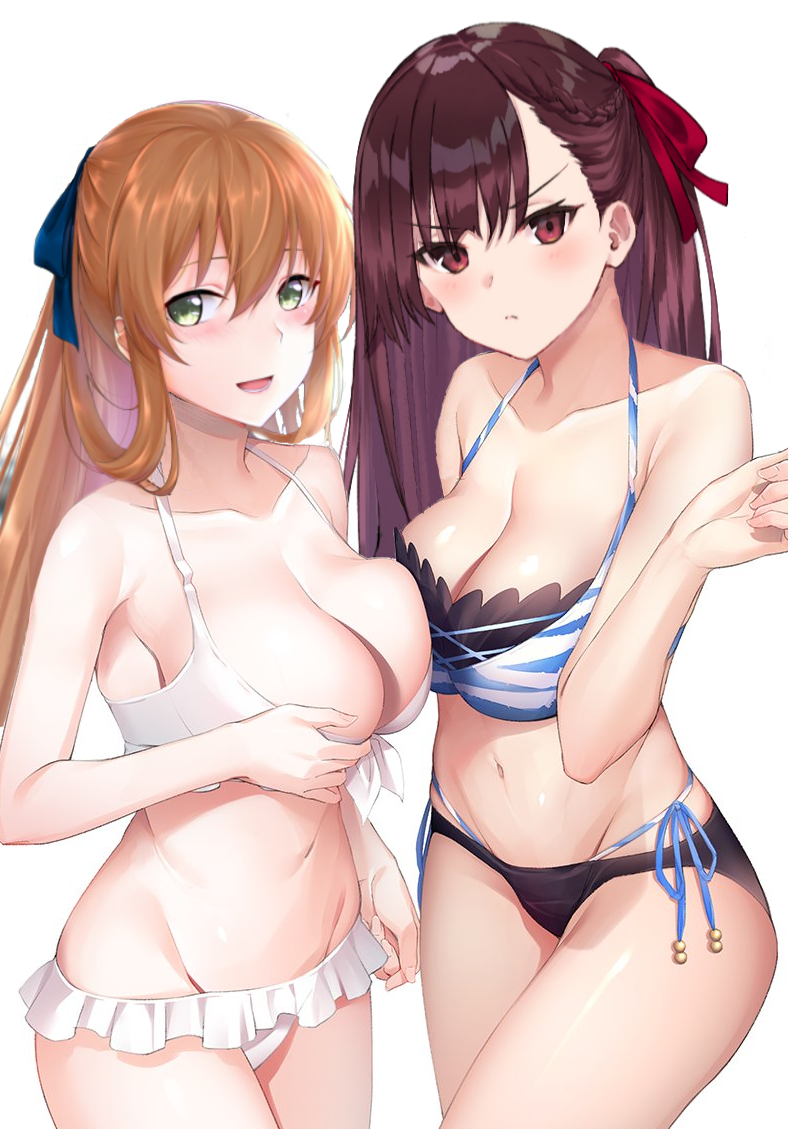 takarada rikka, wa2000, shinjou akane, and springfield (girls' frontline and 2 more) drawn by rei_kun, takubon, and umihotaru_harumare