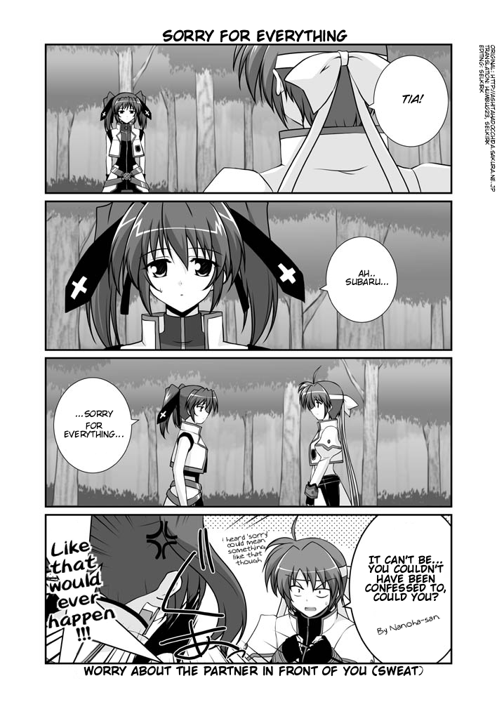 subaru nakajima and teana lanster (lyrical nanoha and 1 more) drawn by mikage_takashi